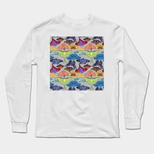 Pride Moth for Pride Month Rainbow on Neutral Long Sleeve T-Shirt